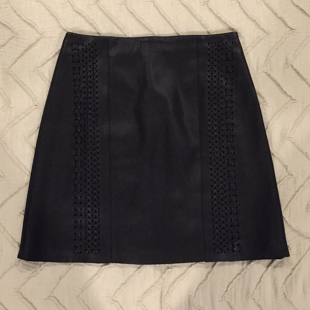Black Faux Leather Mini Skirt